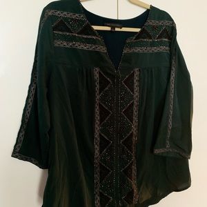 Beaded embroidered top